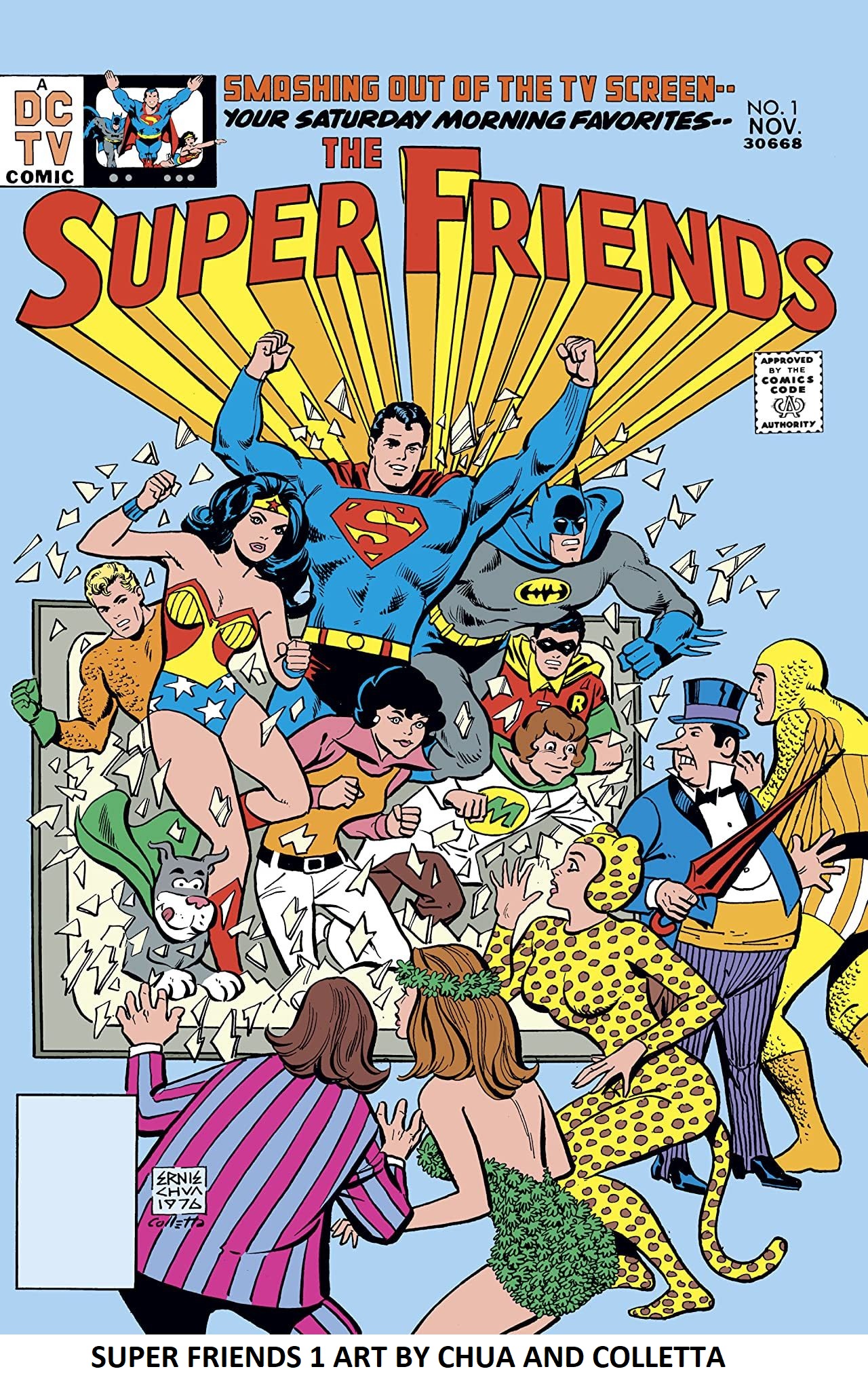 SUPER FRIENDS #1 ART BY ERNIE CHUA AND VINCE COLLETTA