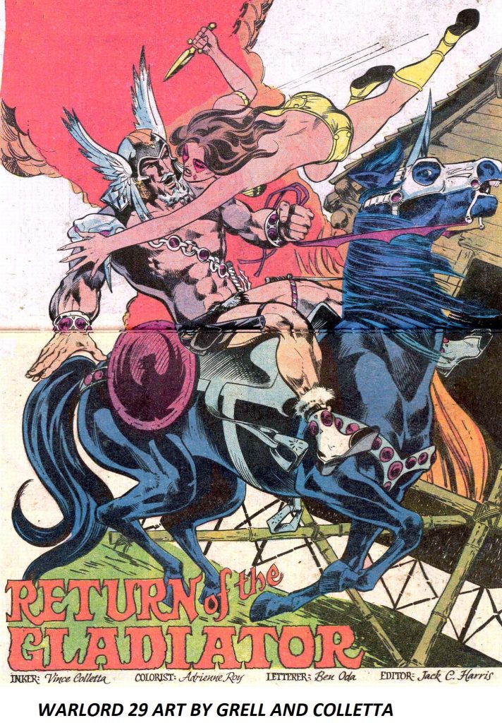 Warlord Comics #29 Art By Mike Grell and Vince Colletta