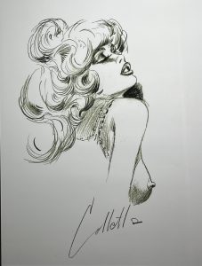 Vince Colletta nude portrait pen and ink, 1990 Vince Colletta nude portrait pen and ink, 1990